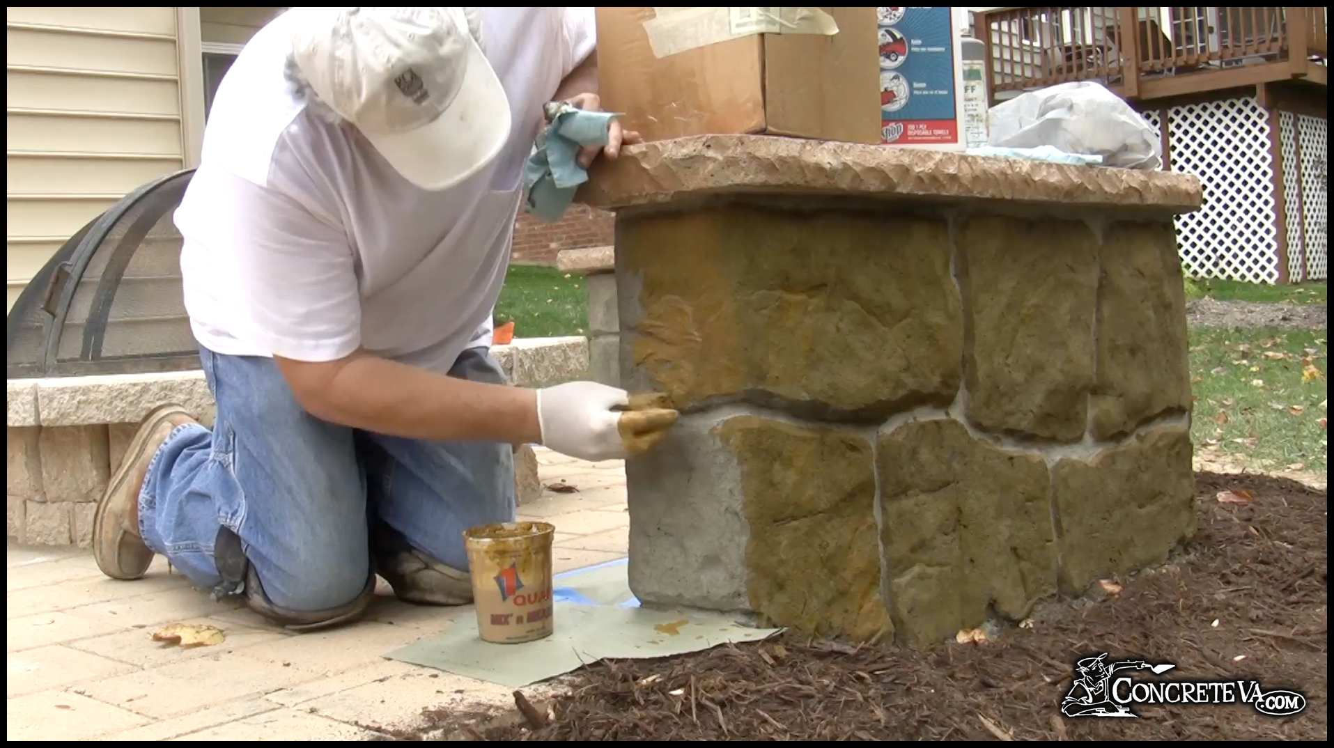Stamped Concrete Concrete Sitting Wall Stamped Concre vrogue.co