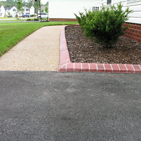 Brick Edging and Exposed Aggregate