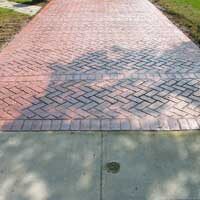 Harringbone Stamped Concrete Driveway by ConcreteVa.com